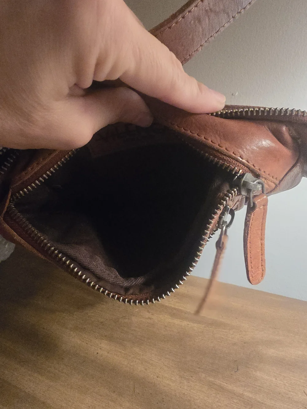 Woven Leather Crossbody Belt Bag - Brown